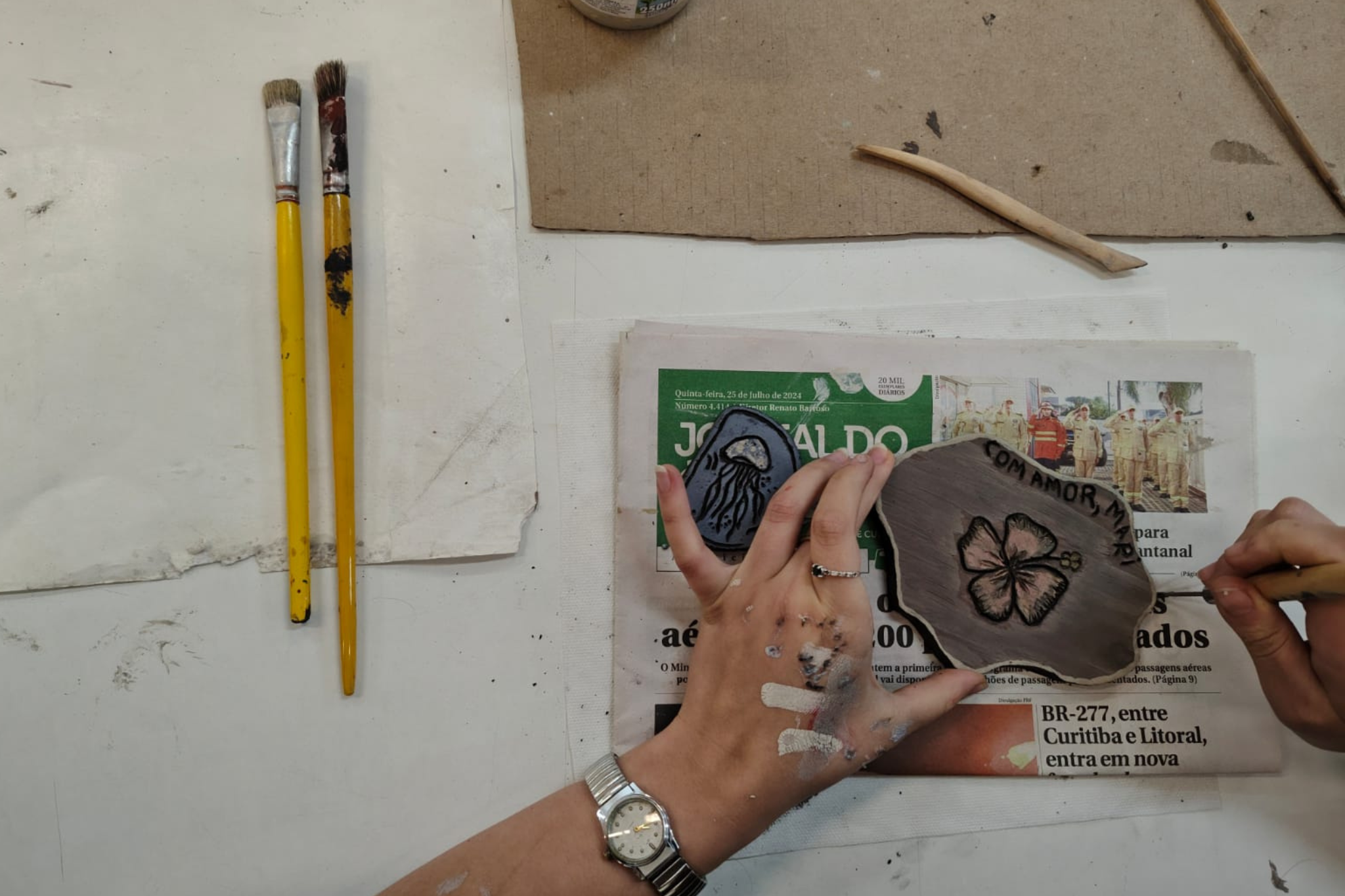 arte e modelagem em argila